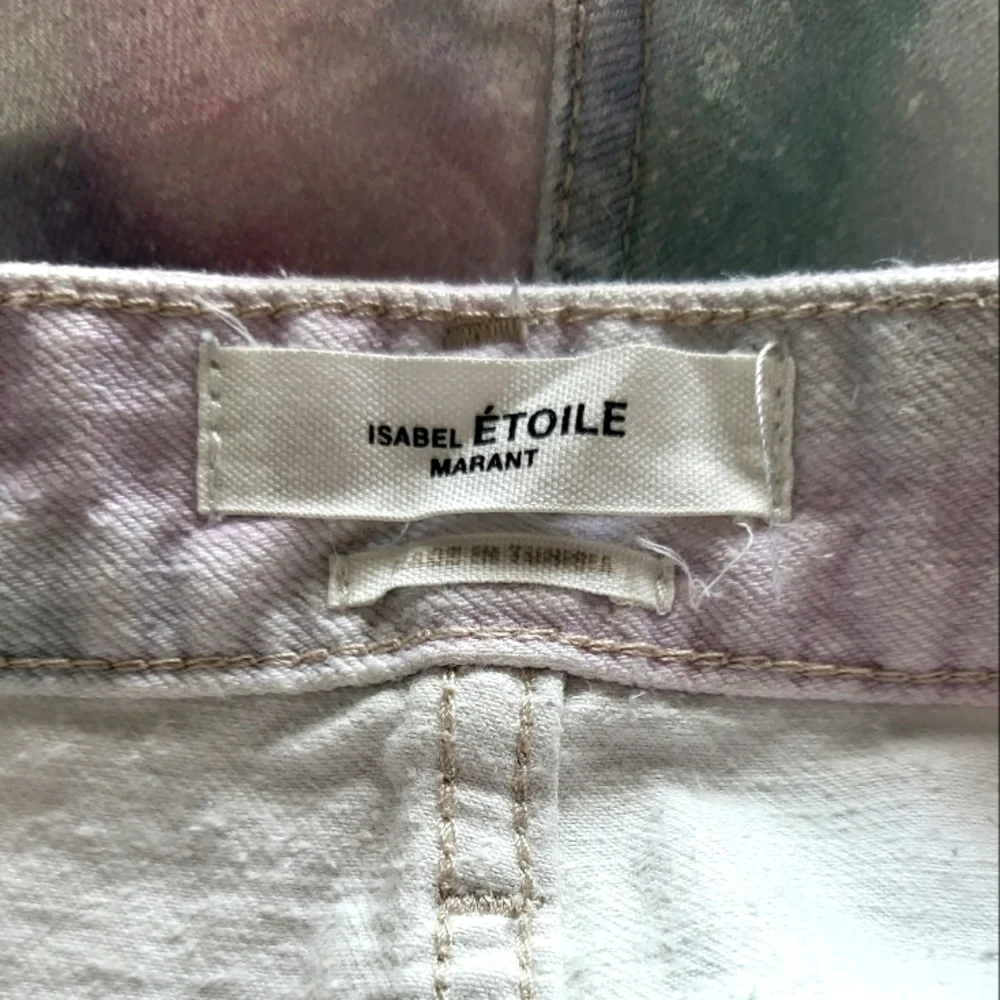 Isabel ÉTOILE Marant Lesiabb Tie-Dye Pattern Frayed Hem Shorts
